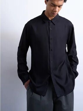 Nordstrom • NWT Men's Black Button-Down Shirt - Traditional Fit, Collared Shirt
